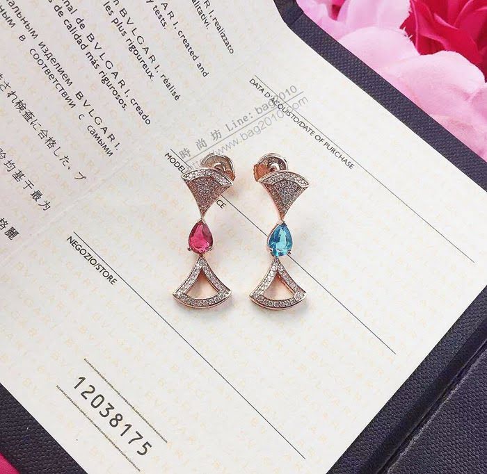 Bvlgari飾品 寶格麗2018新款彩寶耳釘  zgbq3103